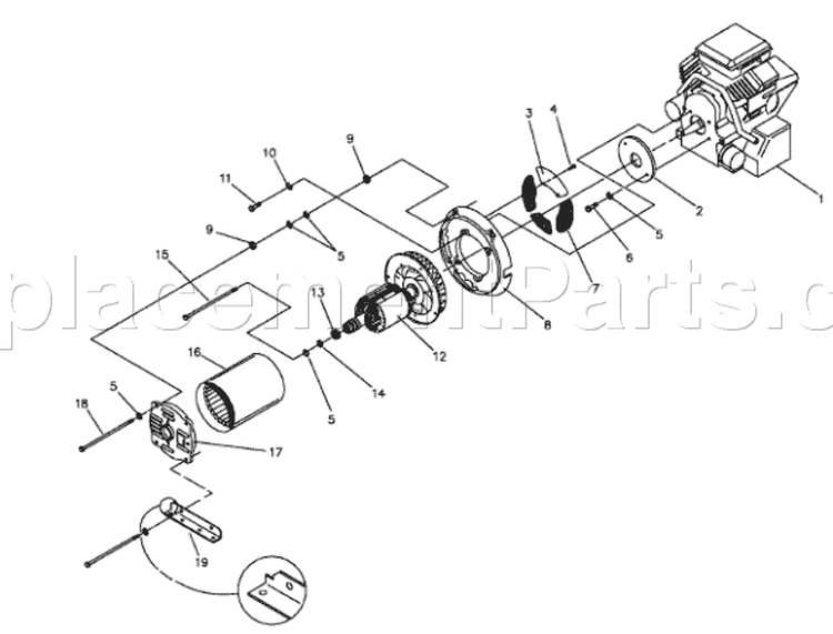Page C Diagram and Parts List for 9809-2  Briggs and Stratton Generator